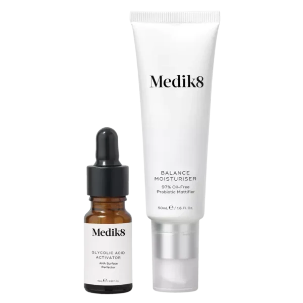 Medik8 Balance Moisturiser crema facial 50 ml + activador ácido glicólico