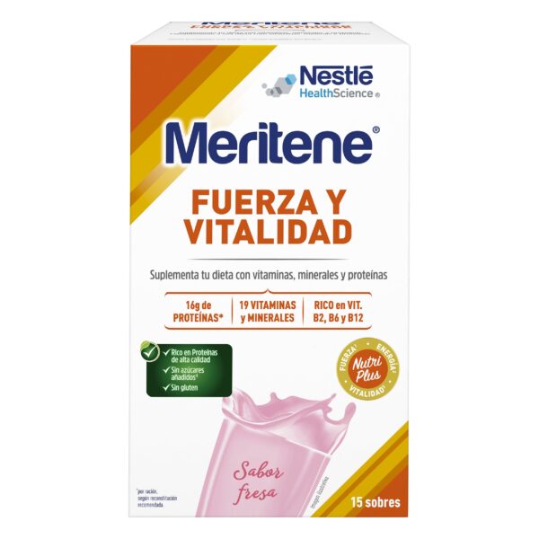 Meritene Kraft und Vitalität Erdbeere 15 Einzeldosen zu je 30 g