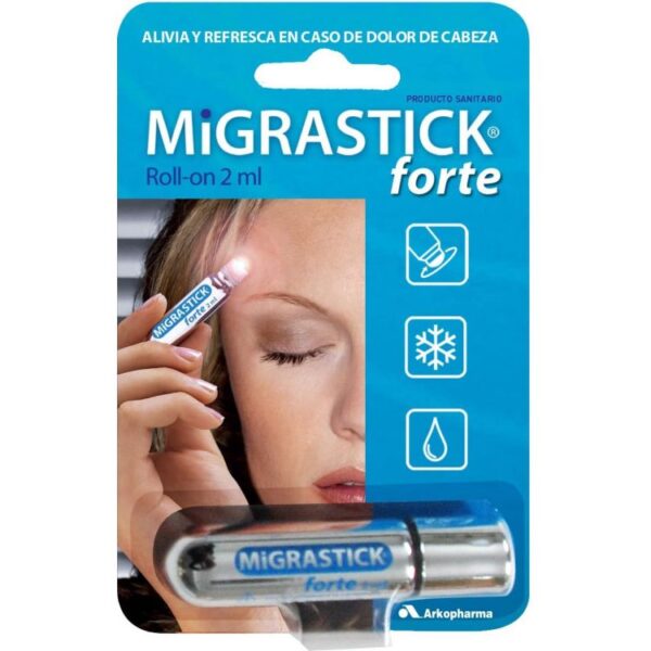 Migrastick Forte roll-on tópico 2 ml para alivio de cefaleas y migrañas
