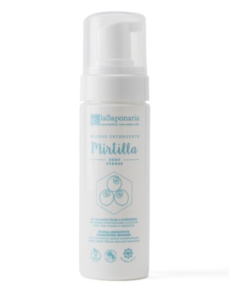 Mousse detergente viso al mirtillo La Saponaria 150ml