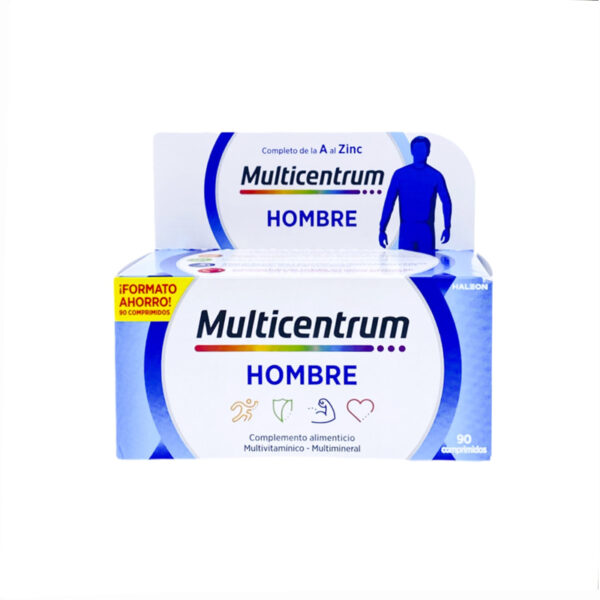 Multicentrum Hombre complemento multivitamínico y multimineral 90 comprimidos