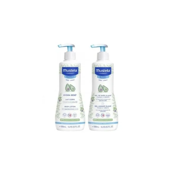 Mustela Duplo Lait Corporel Hydratant Bébé 500 ml x 2