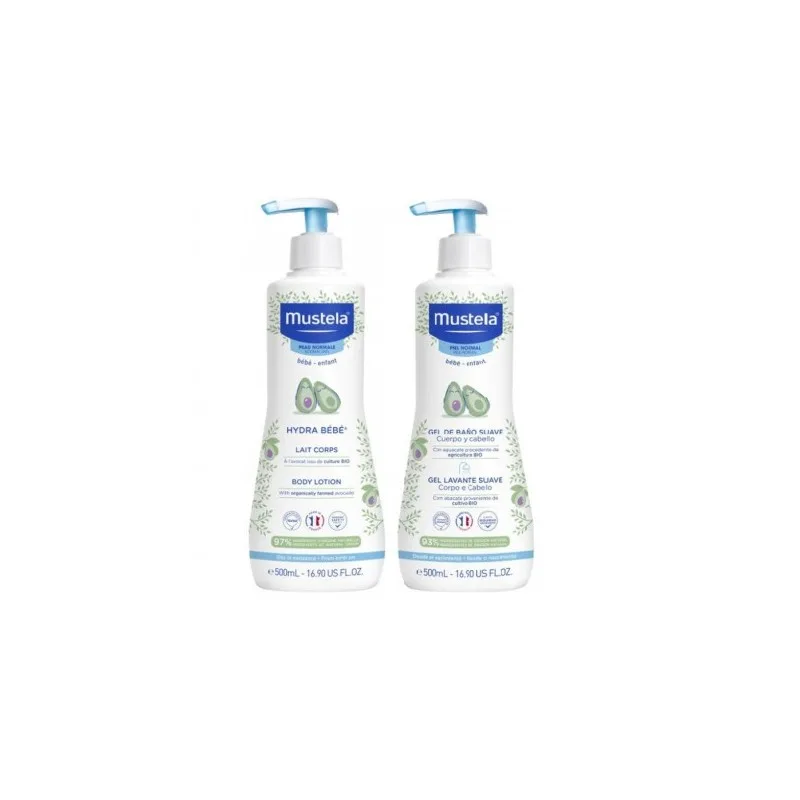 Mustela Duplo Γαλακτοκομική λοσιόν σώματος ενυδατική Μωρό 500 ml x 2