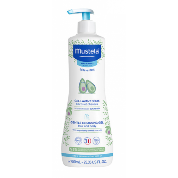 Mustela gel dermolimpiador con dosificador 750 ml