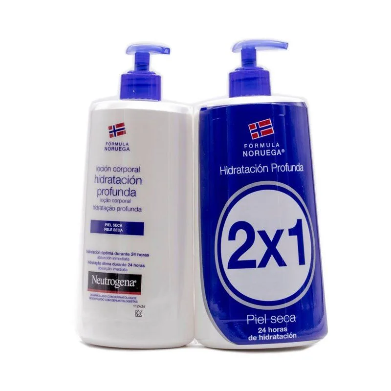 Neutrogena Djuphydrering kroppslotion för torr hud paket 2×750 ml