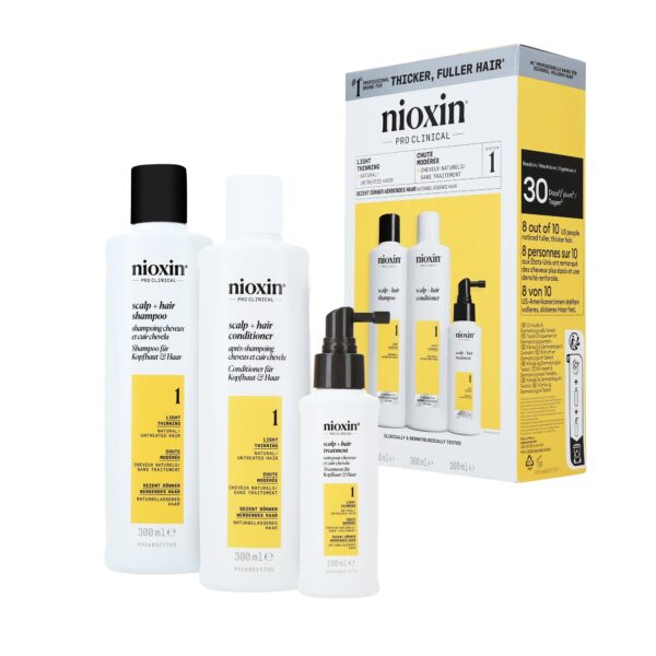 Nioxin System 1 Kit Fidélité Traitement Capillaire 300 ml + 300 ml + 100 ml