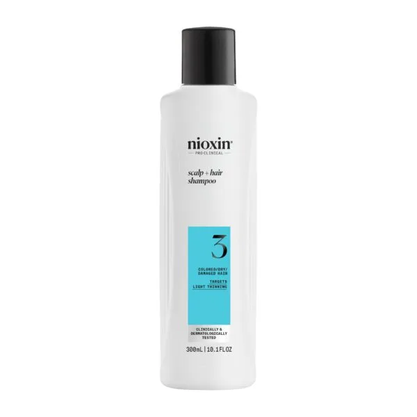 Nioxin System 3 szampon oczyszczający do włosów farbowanych i wykończonych 300 ml