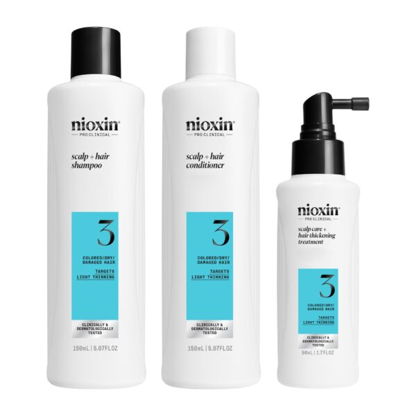 Nioxin System 3 Kit d'essai traitement capillaire 150 ml + 150 ml + 40 ml