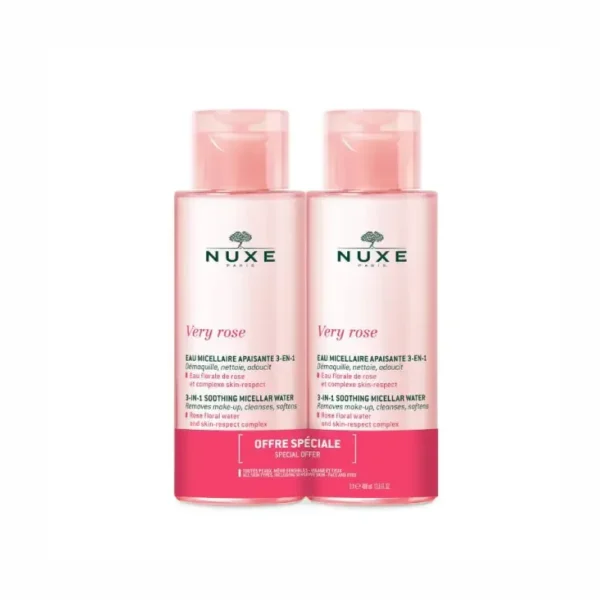 Nuxe Very Rose Μικροδρόσου νερό Καταπραϋντικό Δίδυμο 400 ml x 2