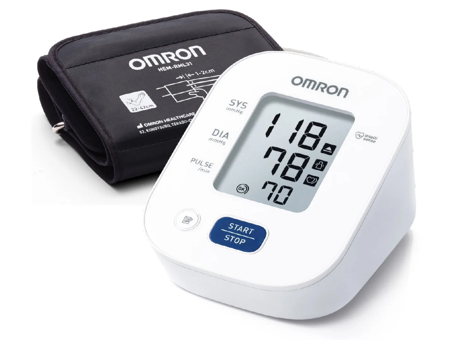 Omron M2 monitor de presión arterial de brazo automático Intellisense