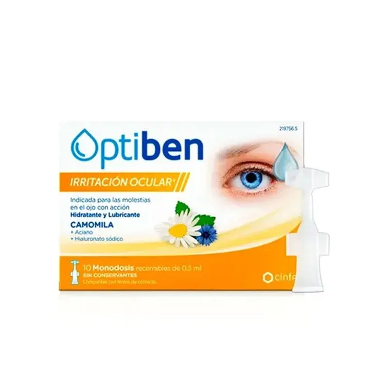 Optiben Irritation Oculaire+ solution ophtalmique 10 monodoses stériles de 0,5 ml