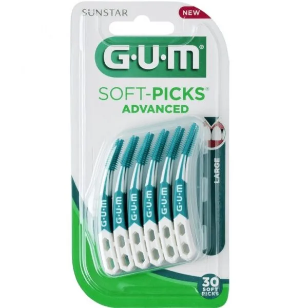 Δοντικά ραβδιά GUM Soft-Picks Advanced μέγεθος large, 30 τεμάχια