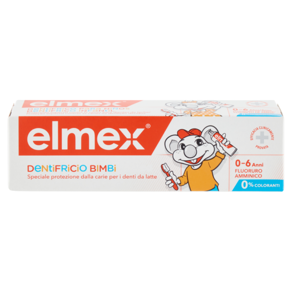 Dentifricio infantile anticari Elmex con fluoro tubo 50 ml