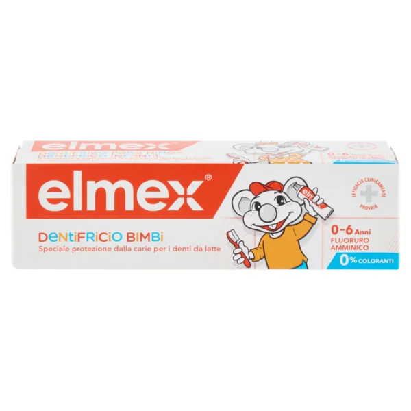 Dentifricio infantile anticari Elmex con fluoro tubo 50 ml
