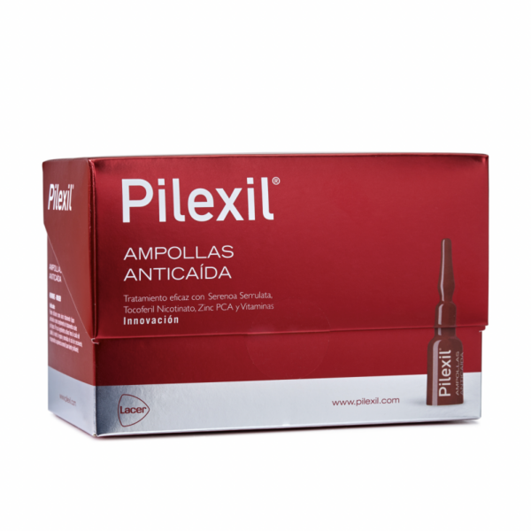 Pilexil ampolas anticaspa, tratamento capilar tópico, caixa com 15 unidades