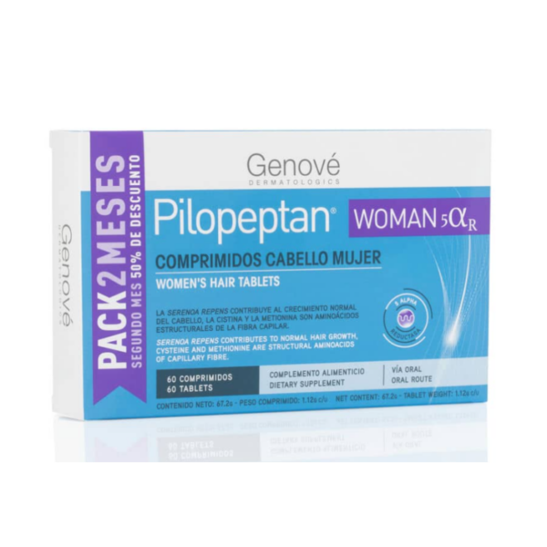 Pilopeptan Woman 5 Alfa-Reduktase Ergänzung gegen Haarausfall für Frauen 60 Tabletten