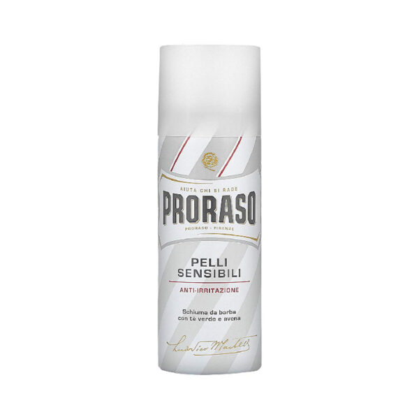 Proraso schiuma da rasatura pelle sensibile tè verde 50 ml