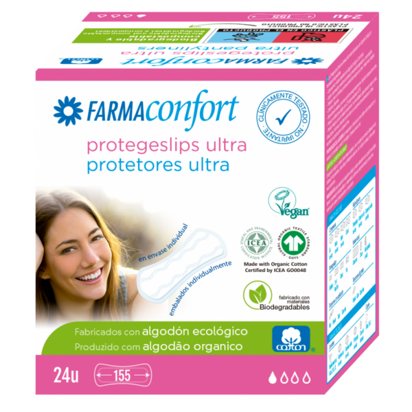 Protegeslip ultrafino 100% algodão hipoalergênico Farmaconfort