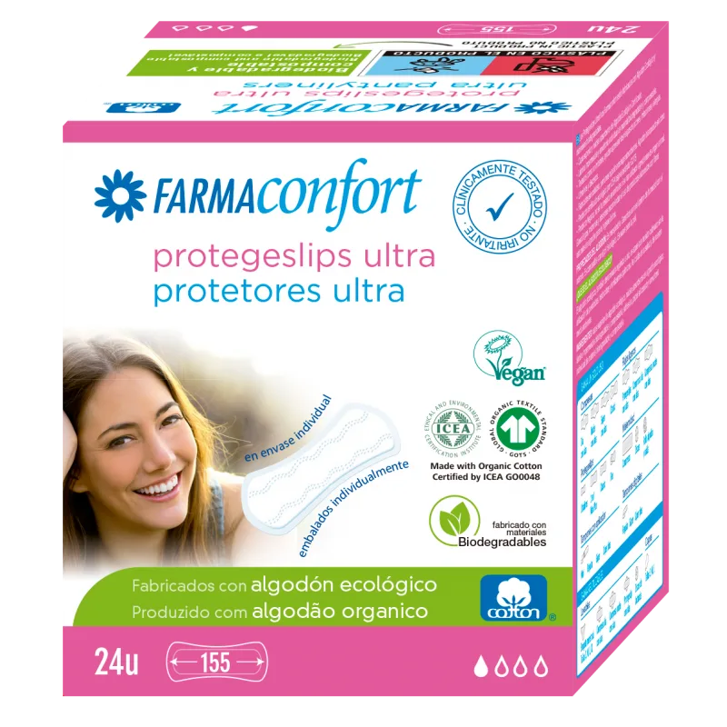 Protegeslip ultrafino 100% algodón hipoalergénico Farmaconfort