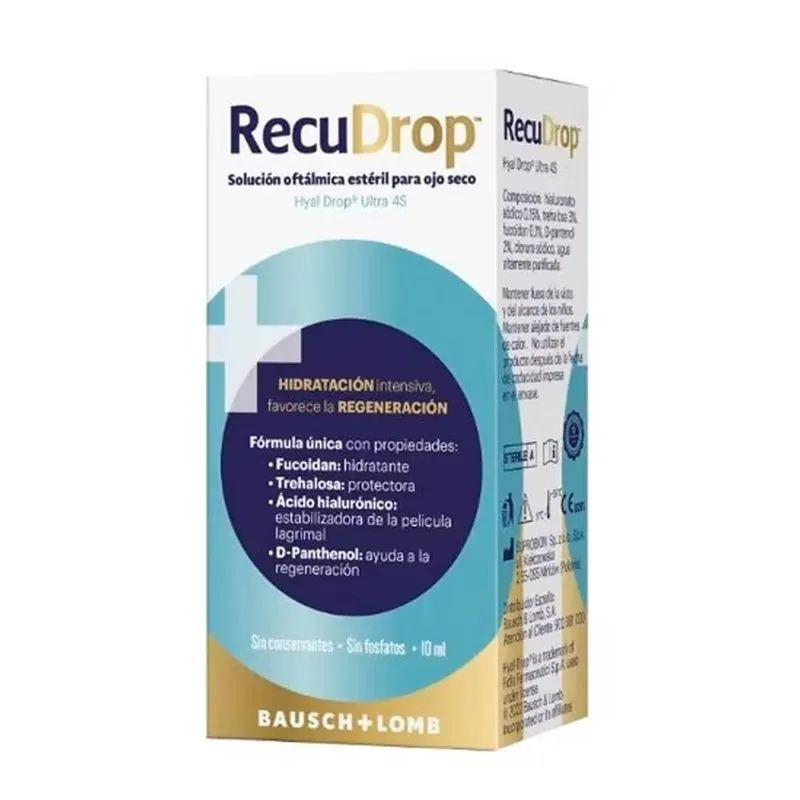 RecuDrop rozwiązanie oftalmiczne na suchość oczu, sztuczna łza butelka kroplowa 10 ml