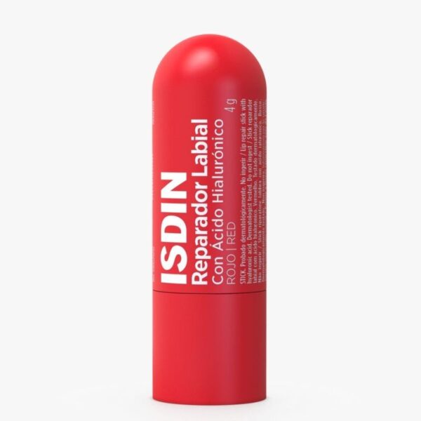 Isdin Reparador labial con color rojo en stick 4 g