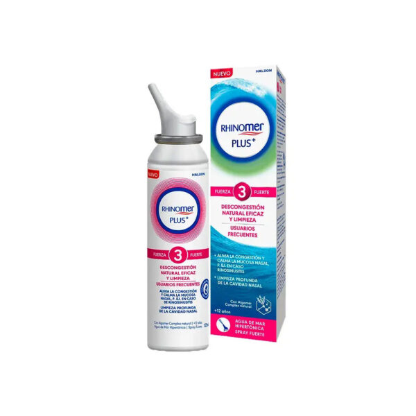 Rhinomer Plus 3 Fuerza Fuerte spray nasal hipertónico descongestivo 125 ml