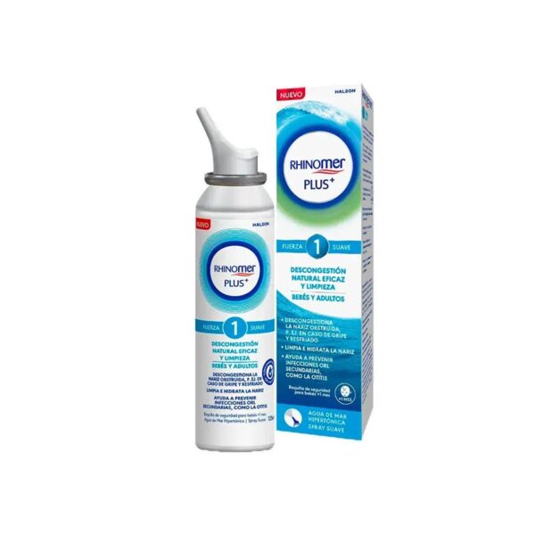 Rhinomer Plus Fuerza 1 spray nasal suave agua de mar estéril 125 ml