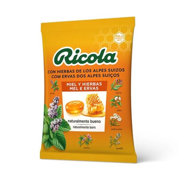 Ricola caramelos balsâmicos mel e ervas bolsa 70 g