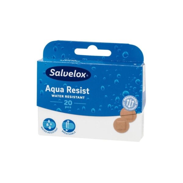 Salvelox Aqua Resist apósitos plásticos redondos, 20 unidades