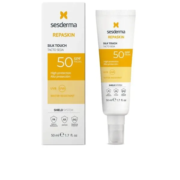 Sesderma Repaskin gezichts-fotobescherming zijdeachtige textuur SPF 50 tube 50 ml