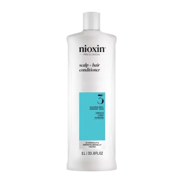 Nioxin Système 3 Après-shampooing Cheveux Teints et Abîmés Affaiblissement Léger 1000 ml