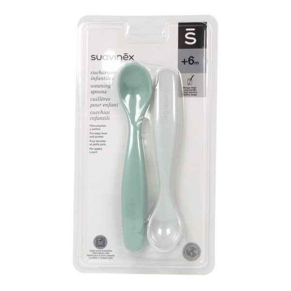 Suavinex cucharas infantiles pack de 2 para bebé +6 meses