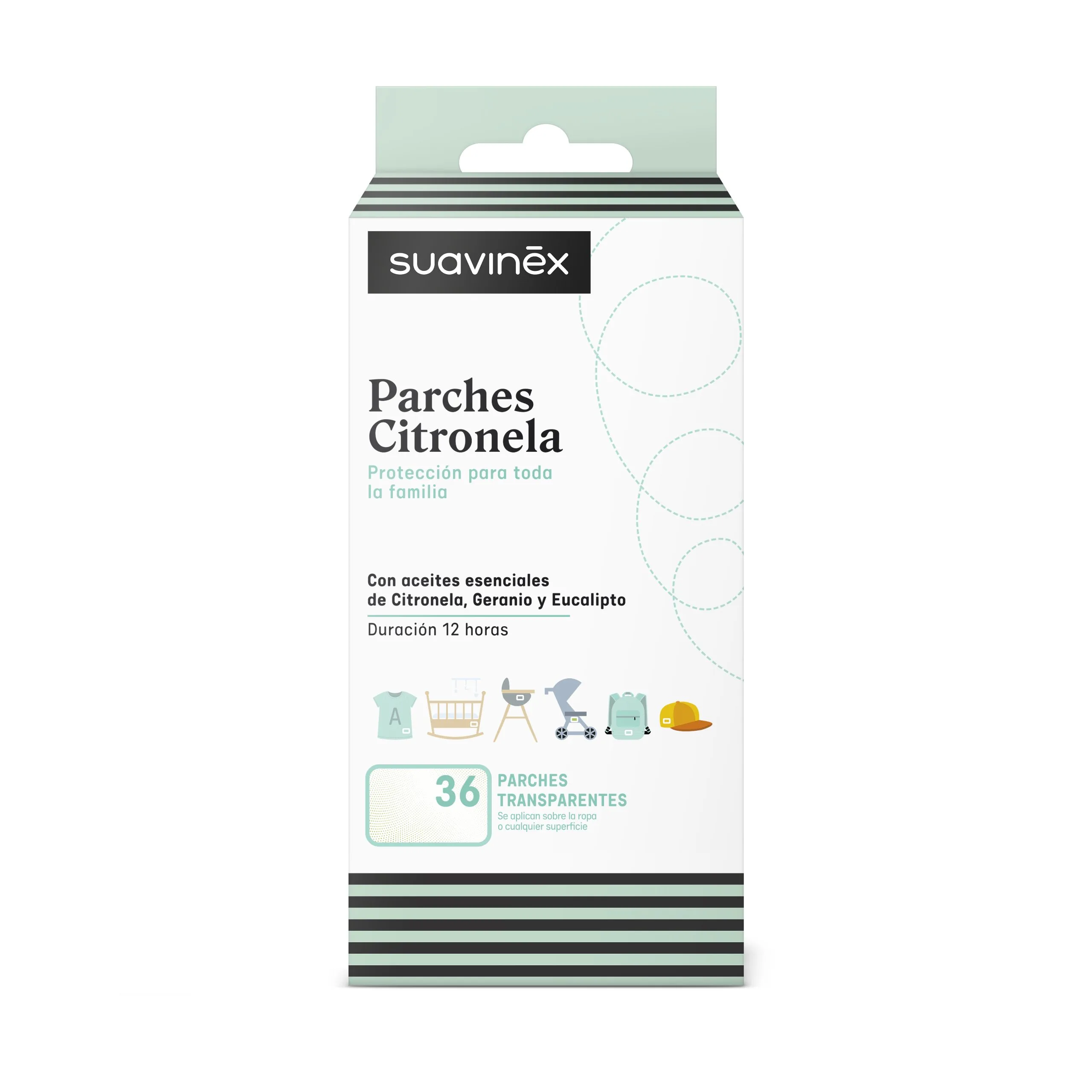 Suavinex transparente Zitronella-Klebepflaster, Mückenabwehr, 36 Einheiten