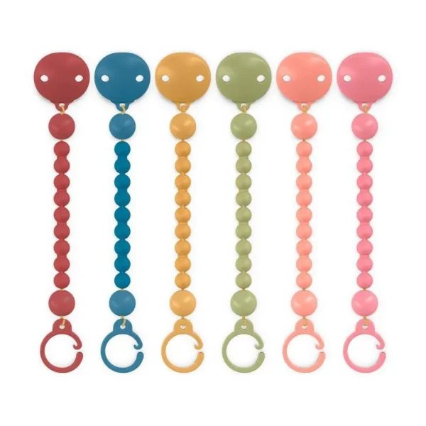 Suavinex Selection broche sujetachupetes bolitas silicona color Intense 1 unidad