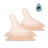 Suavinex Zero-Zero tétines silicone anti-colique débit moyen, blister 2 unités