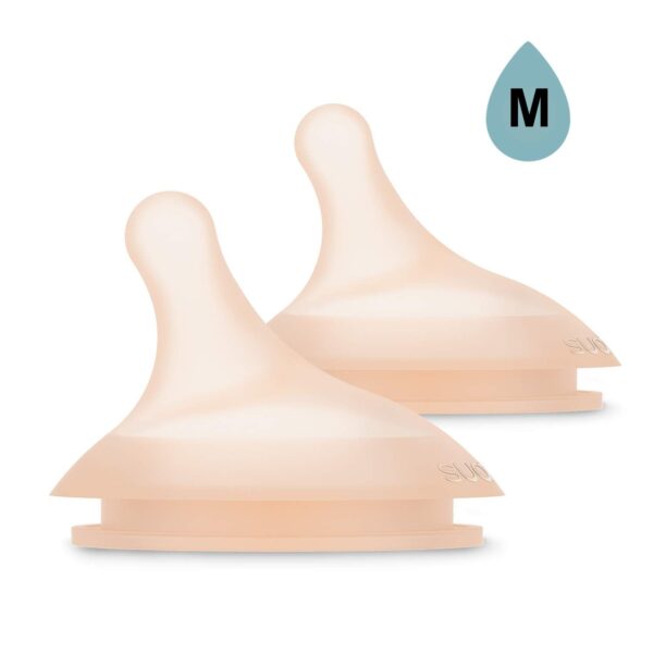 Suavinex Zero-Zero tetinas silicona anticólico flujo medio, blíster 2 unidades