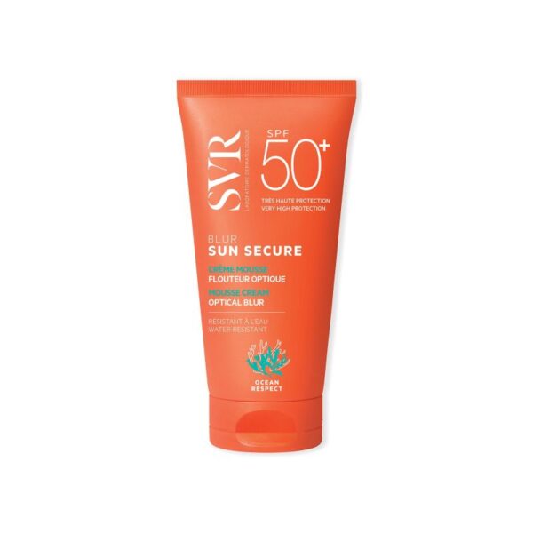 SVR Sun Secure Blur SPF50+ creme facial mousse com cor 50 ml