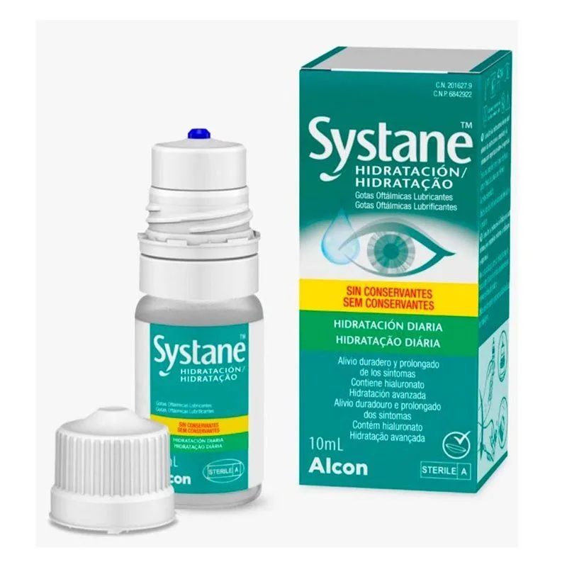 Systane Hidratación gotas oftálmicas lubricantes estériles frasco 10 ml sin conservantes
