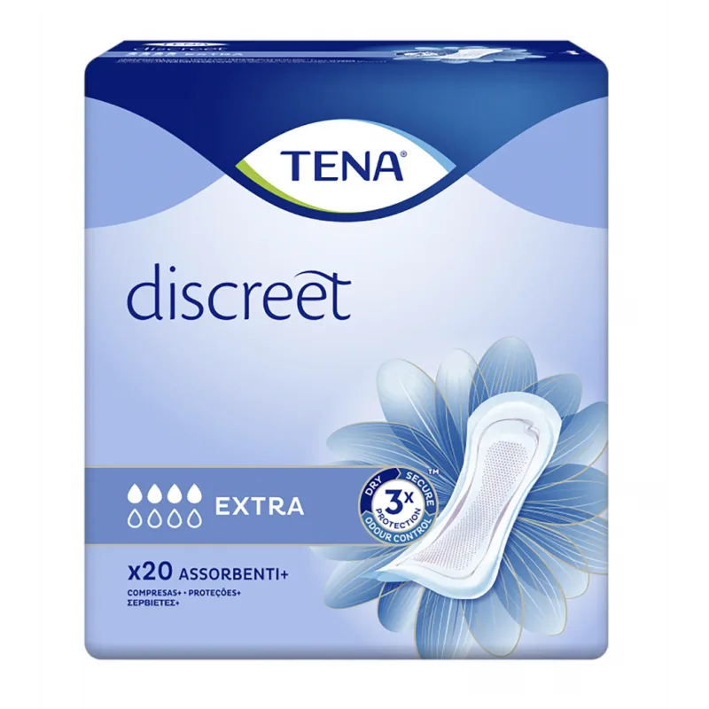 Tena Lady Extra compresse pour incontinence féminine légère à modérée, paquet de 20 unités