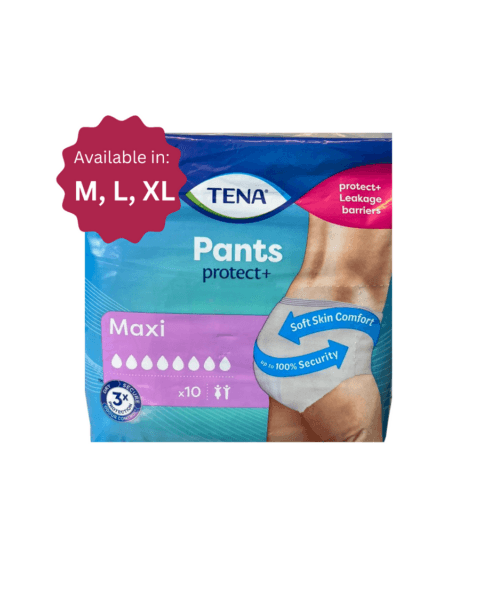 TENA Pants Maxi tamanho M, roupa interior absorvente descartável para incontinência urinária