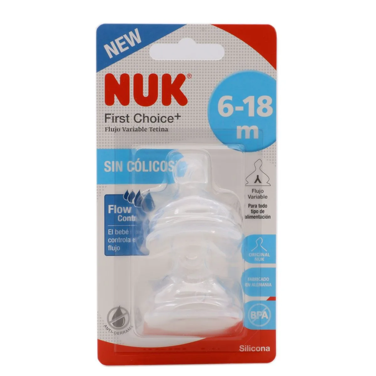 Smoczka silikonowa przeciwkolkowa NUK First Choice rozmiar 2 L 2 sztuki