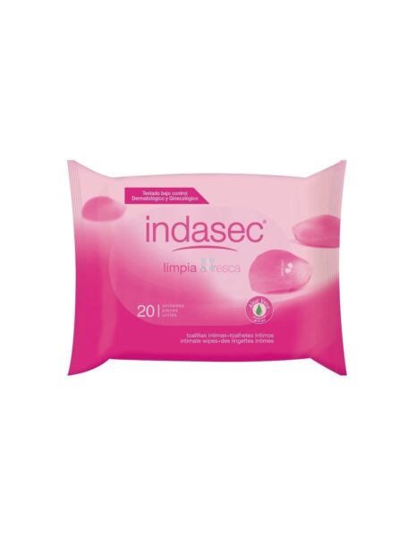 Feuchttücher für Intimhygiene Indasec, 20 Einheiten