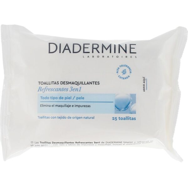 Diadermine Salviettine struccanti rinfrescanti pelle normale-mista 25 unità