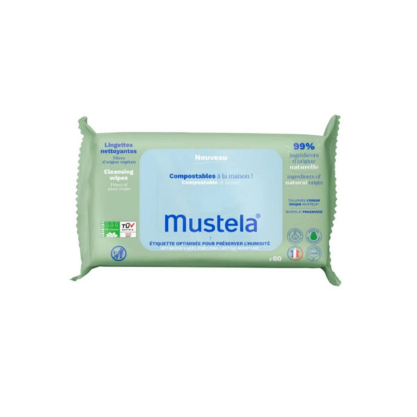 Toallitas húmedas suavizantes Mustela para bebé, paquete de 70 unidades