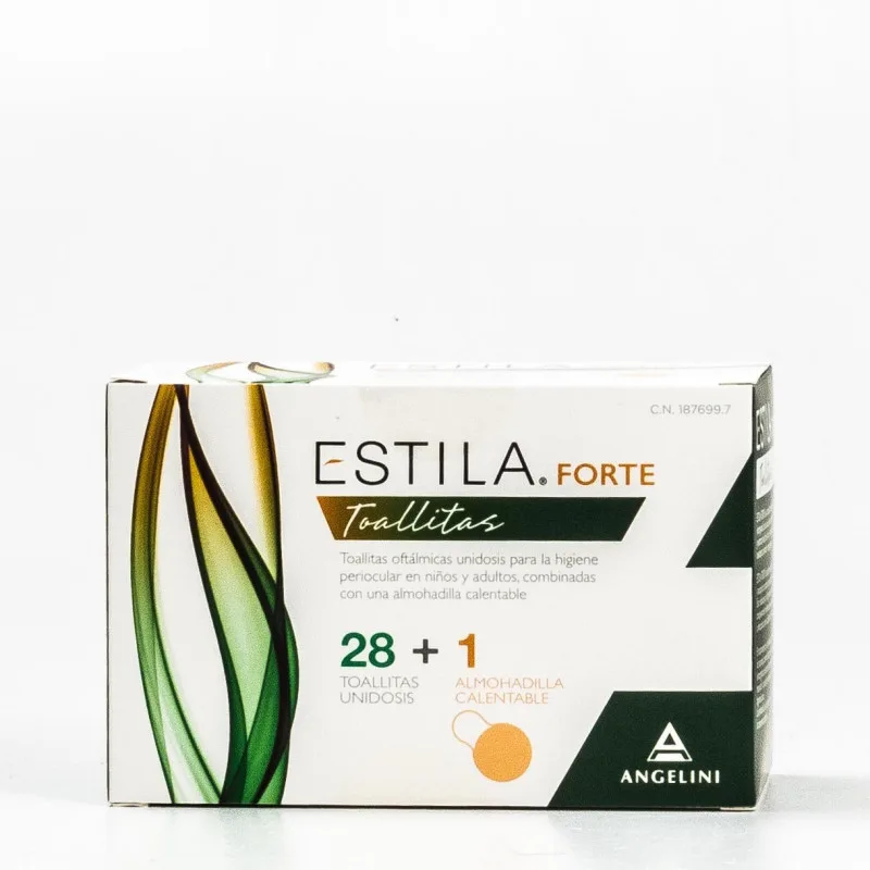 Toallitas oftálmicas Estila Forte 28 unidades + 1 almohadilla calentable