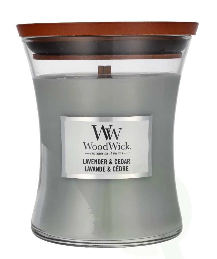 Vela aromática Lavender & Cedar mediana con mecha de madera 277 g