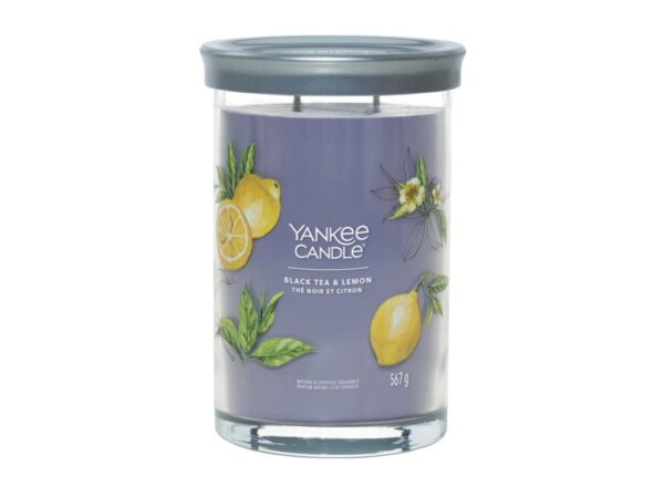 Candela aromatica Yankee Candle Signature Tumbler Tè nero & Limone 567 g