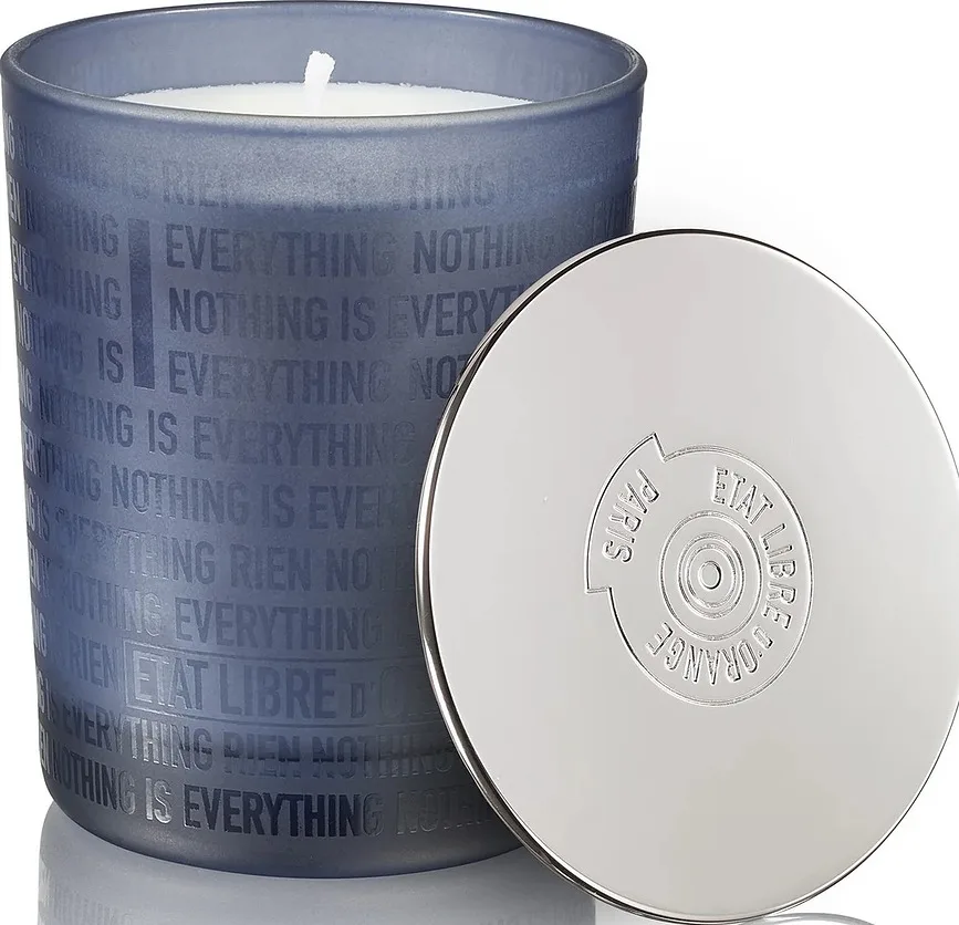 Vela perfumada Rien en vaso de vidrio azul 185 g