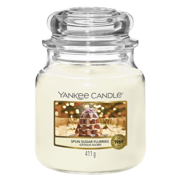 Candela profumata Yankee Candle Classic barattolo medio Spun Sugar Flurries 411 g