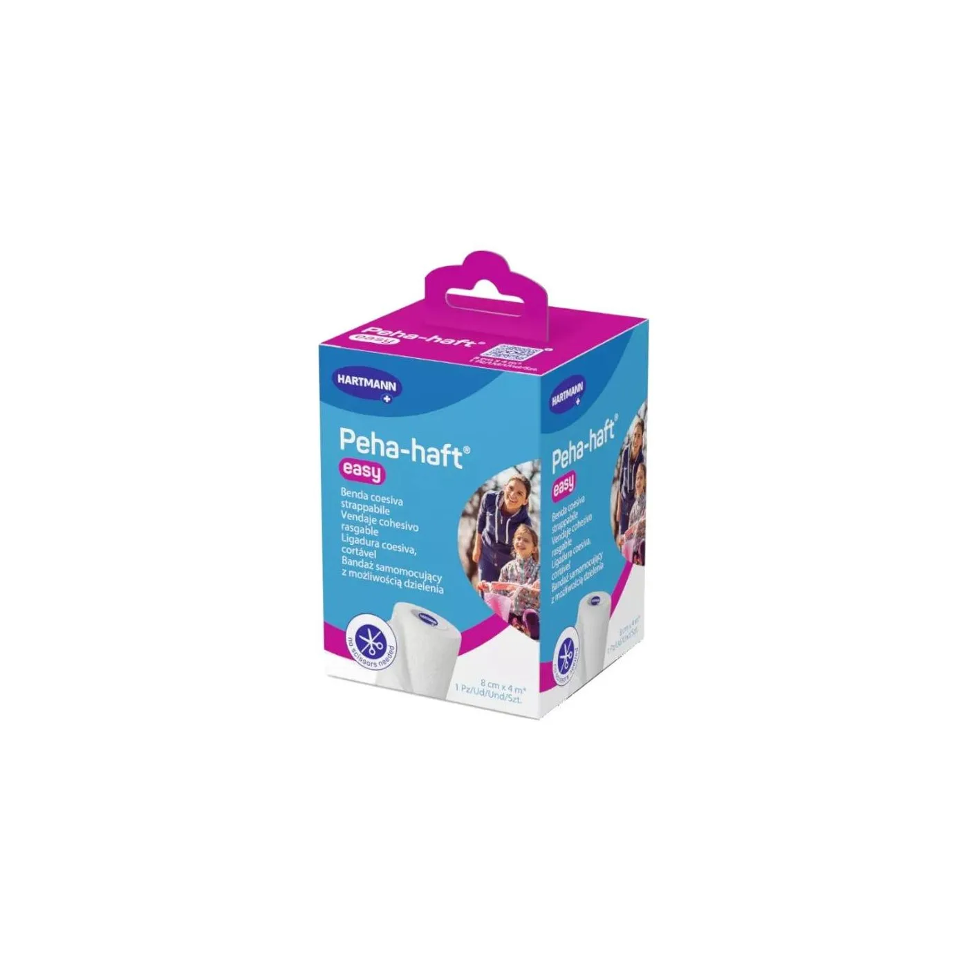 Elastyczna bandaż kohezjny samoprzylepny Peha-haft Easy White 4 m x 8 cm biały
